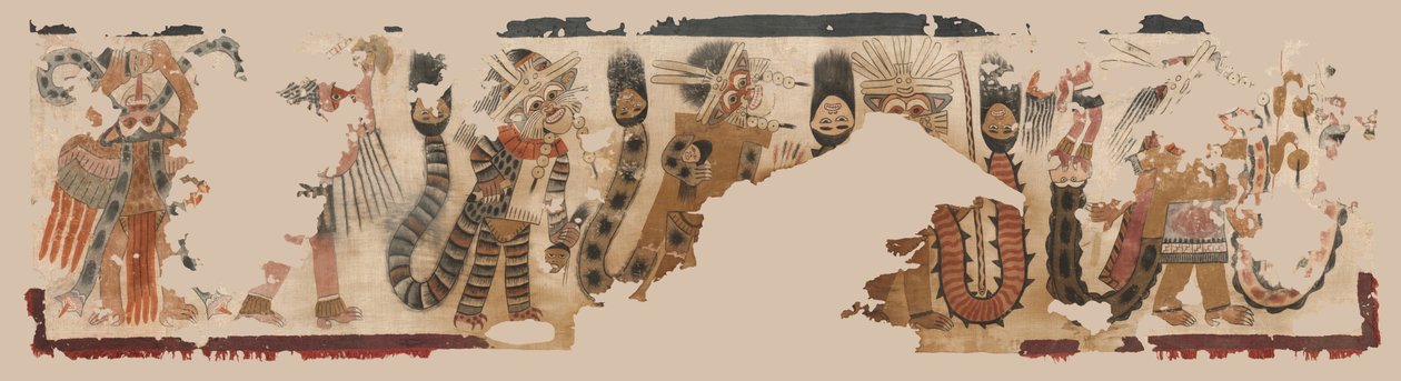 Pano com Procissão de Figuras de Unknown artist