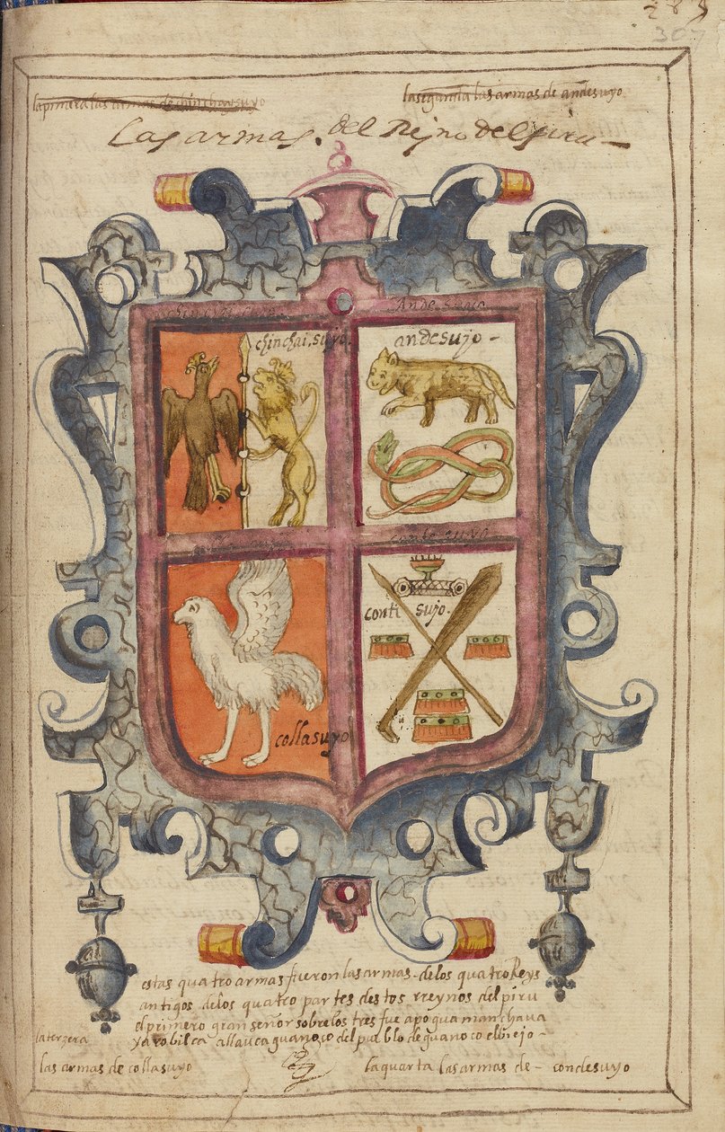 Brasão de armas do Reino do Peru de Unknown artist