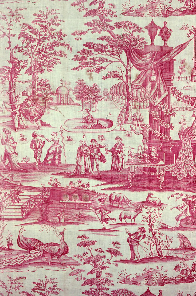 Commedia del Arte (Tecido para mobiliário) de Unknown artist