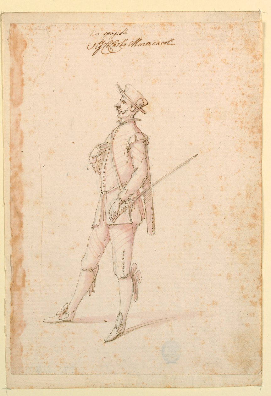 Figurino: Um capitão para um balé de Unknown artist