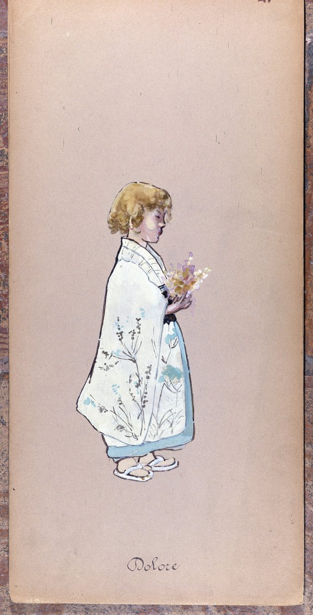 Traje de Il Bambino (Il Dolore) para a criação de Madame Butterfly, de Giacomo Puccini, em 1904. Coleção do Museo della Scala de Milão. de Unknown artist