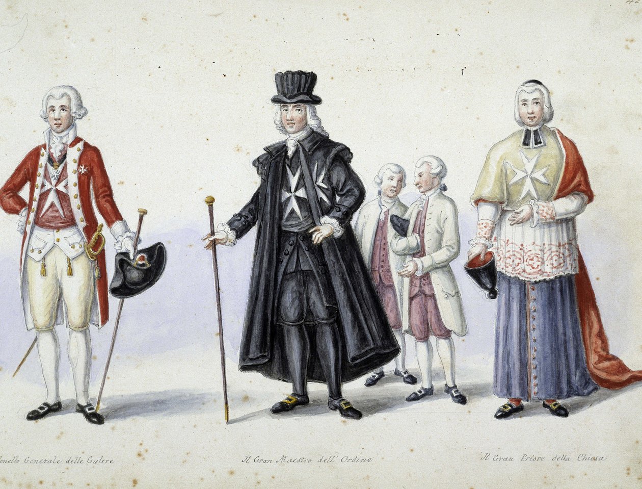 Fantasias: 1. Coronel General das Galés, 2. O Grão Mestre da Ordem, 3. O Grão Prior da Igreja, sd. Século XIX. de Unknown artist