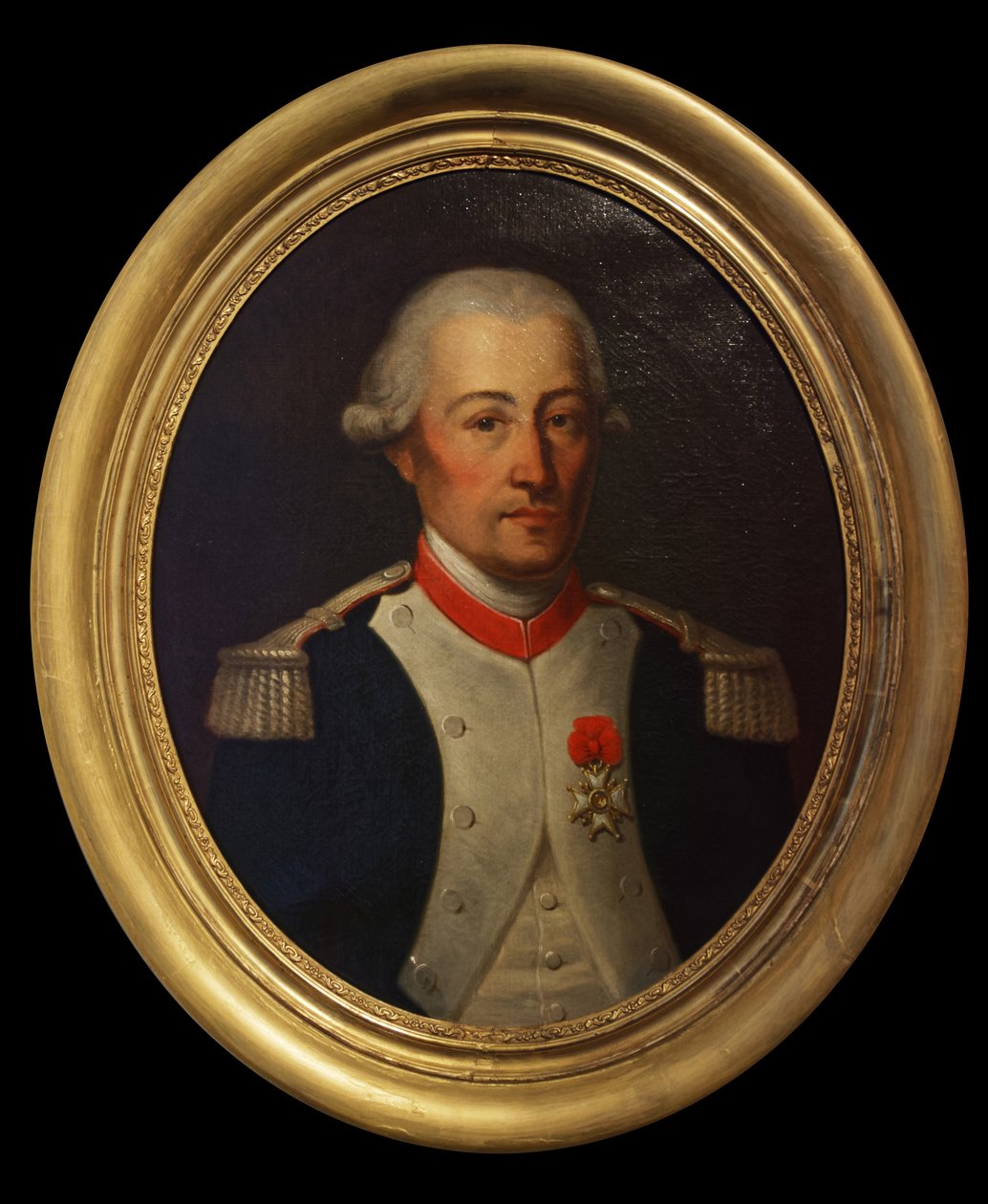 Conde Laurent de Migot, tenente-coronel do regimento dos dragões de Artois, finais do século XVIII (óleo sobre tela) de Unknown artist