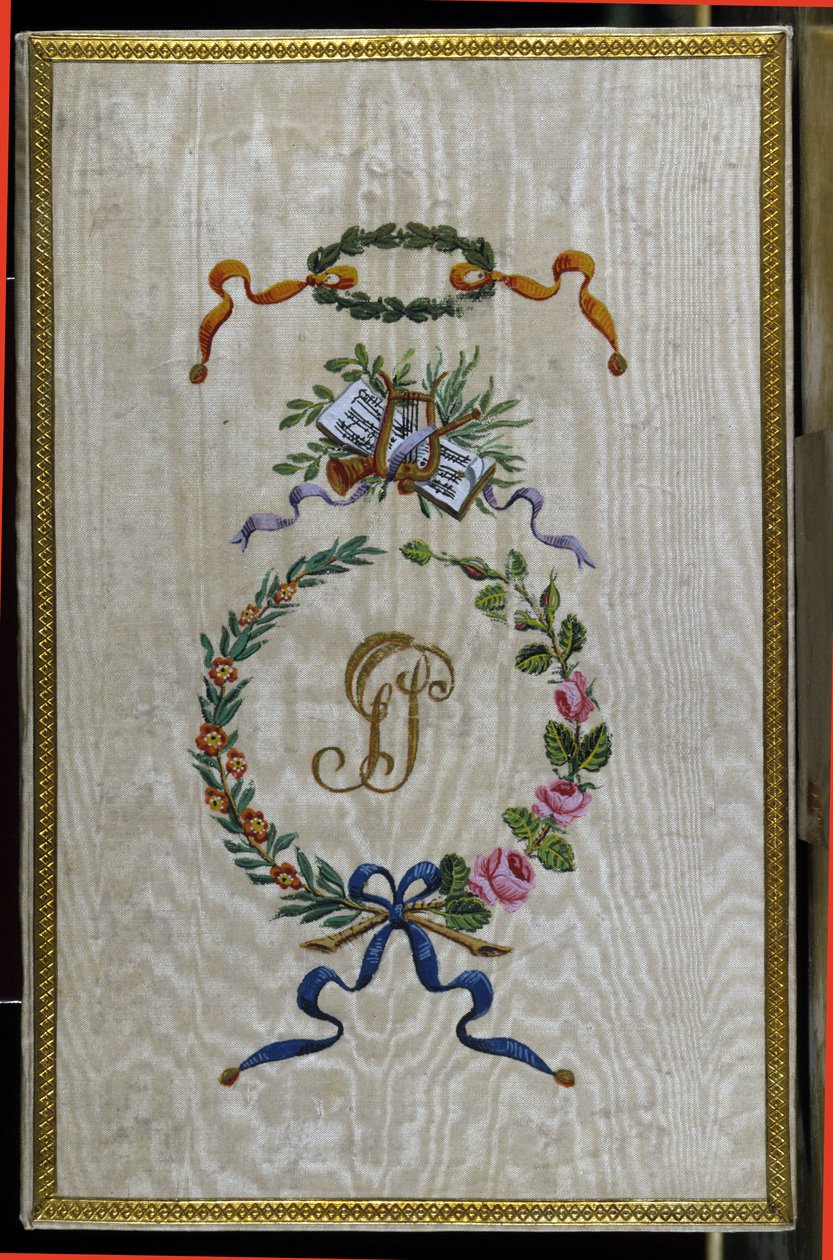 Capa do libreto "Medee a Corinthe" de Giovanni Simone Mayr (Johann Simon Mayr) (1763-1845), que pertenceu ao cantor italiano Giuditta Pasta (ver suas iniciais GP) Theatre Carcano 1829 de Unknown artist