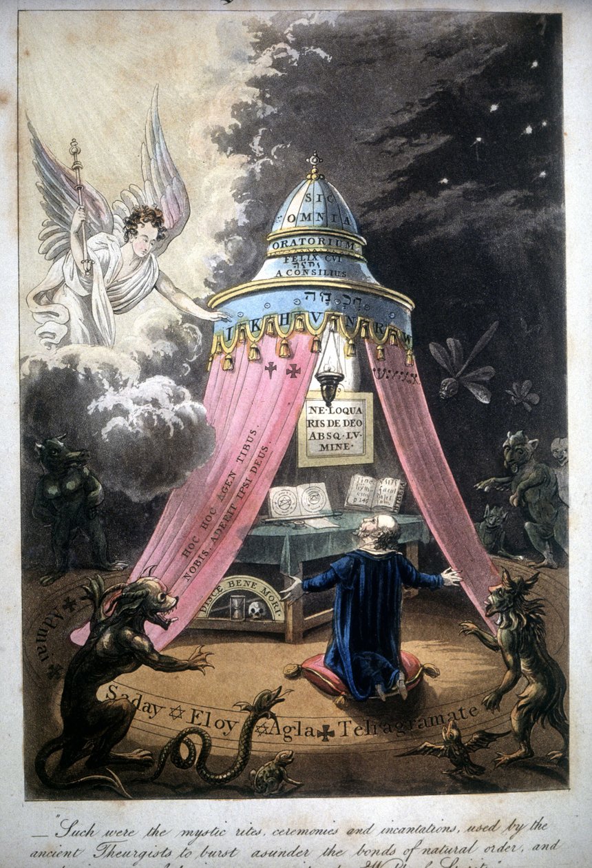 Cerimónia mágica. Livro de 1825. Biblioteca Morando, Milão. de Unknown artist