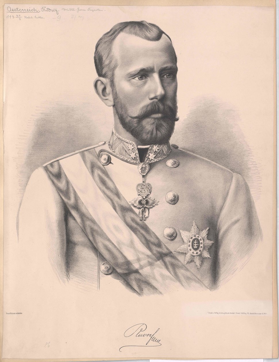Príncipe herdeiro da Áustria Rudolf (impressão) de Unknown artist