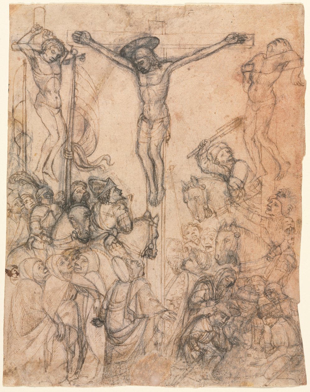 Crucificação com os dois ladrões de Unknown artist