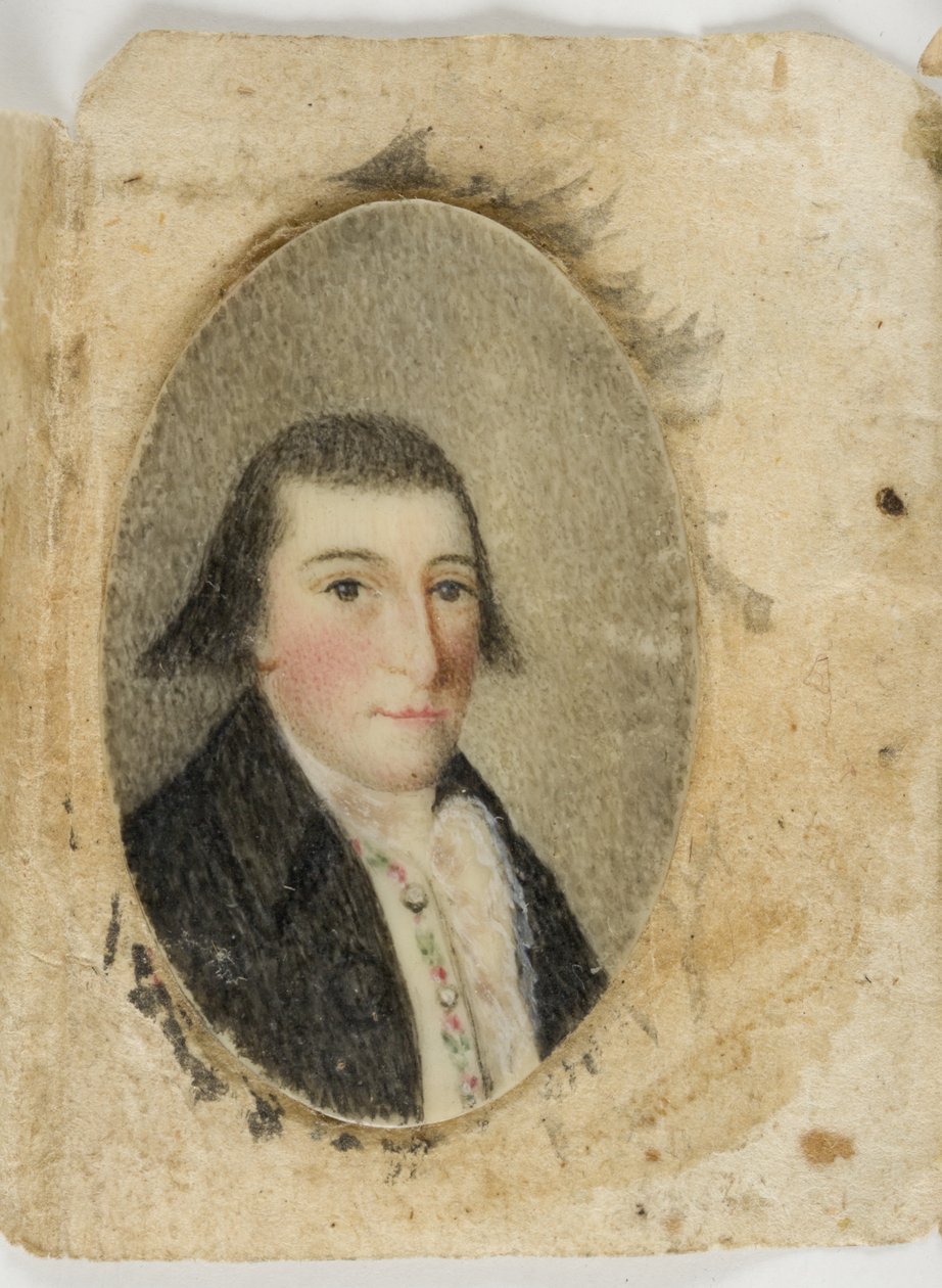 David Leonard Barnes, c.1789 (aquarela sobre marfim) de Unknown artist