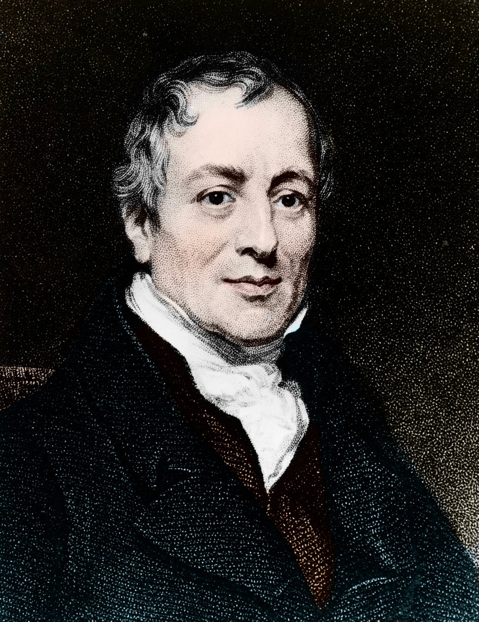David Ricardo (1772 - 1823), economista britânico. de Unknown artist