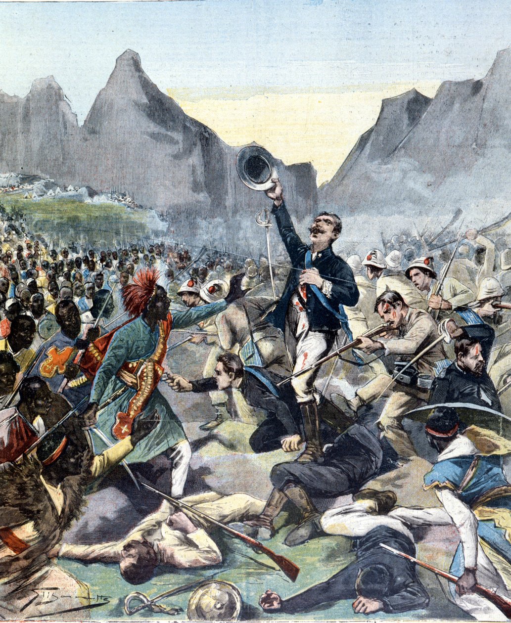 Morte de Dabormida durante a batalha de Adoua (entre a Etiópia e a Itália) de Unknown artist