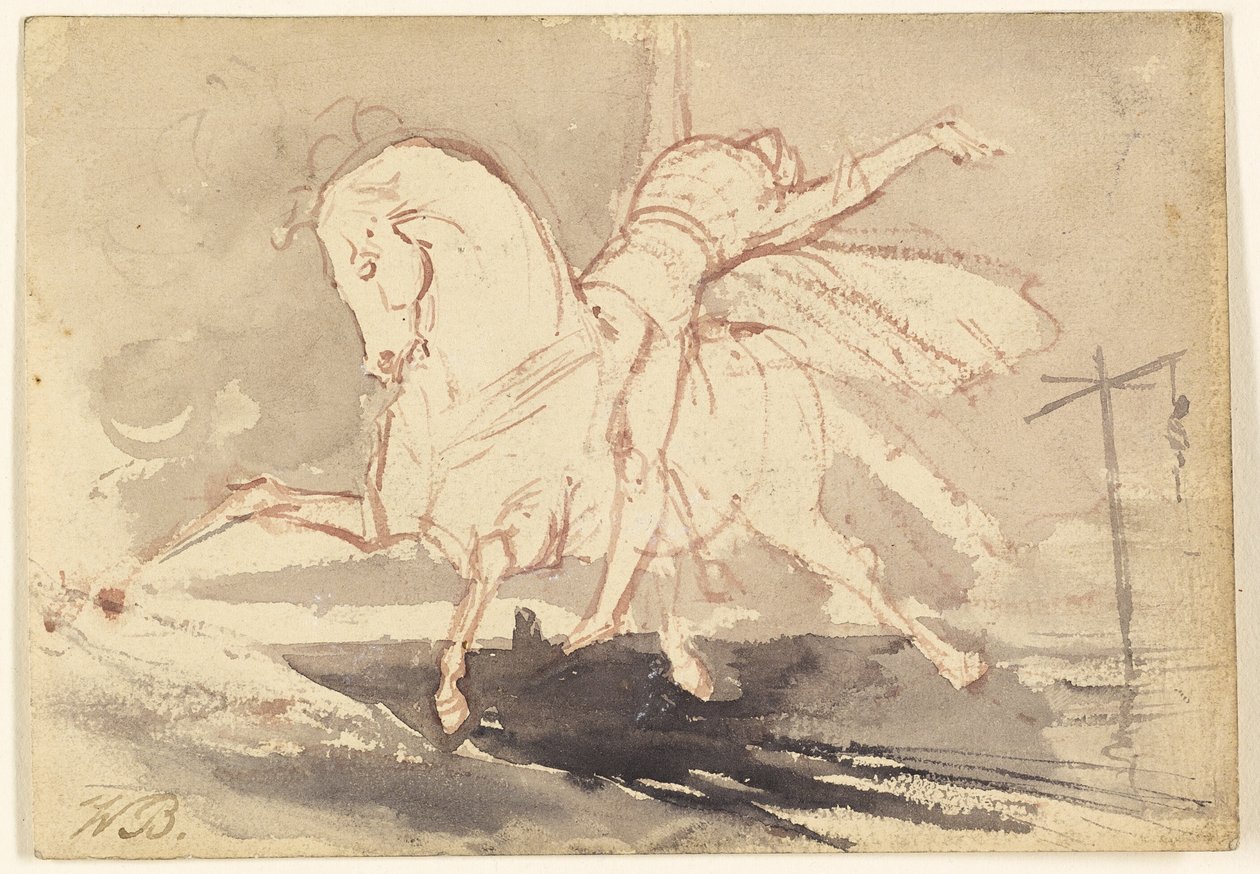 Morte num cavalo branco de Unknown artist