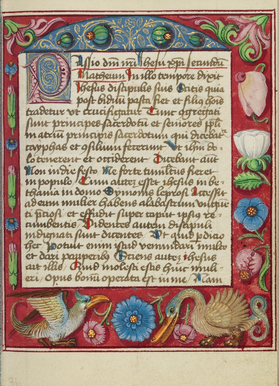 Página de texto decorada de Unknown artist
