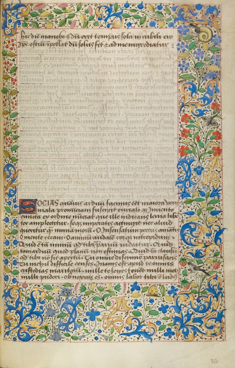 Página de texto decorada de Unknown artist