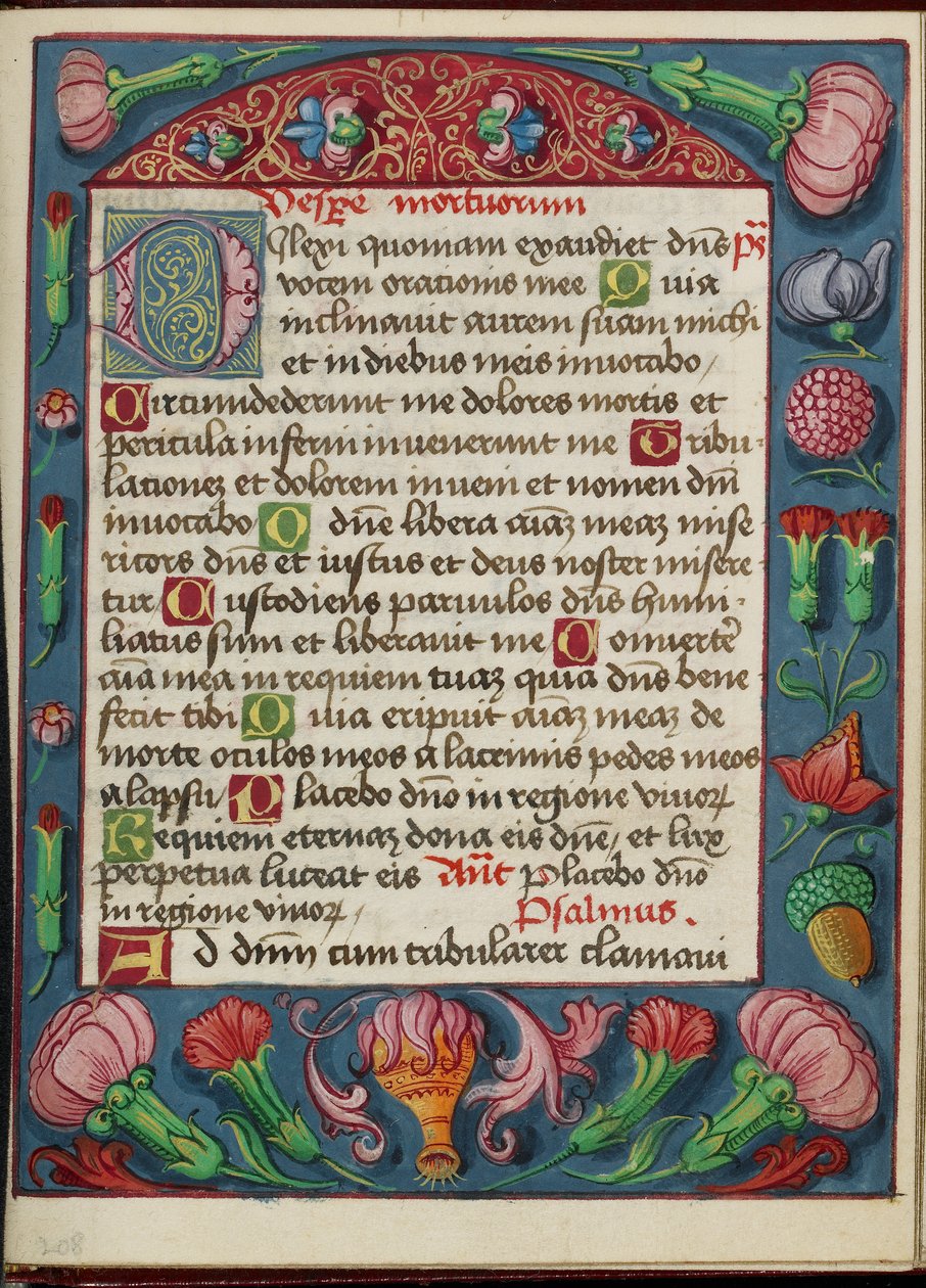 Página de texto decorada de Unknown artist