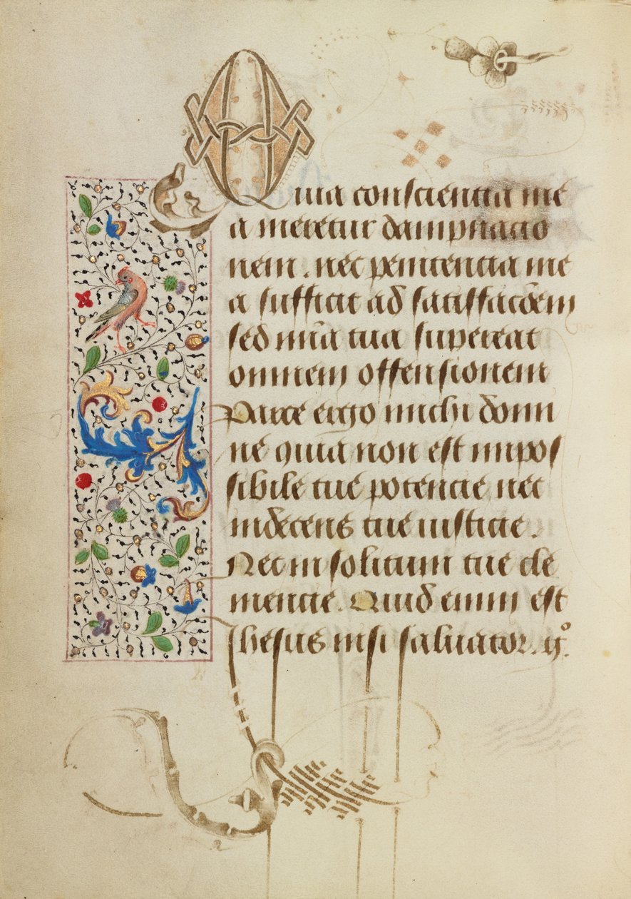 Página de texto decorada de Unknown artist