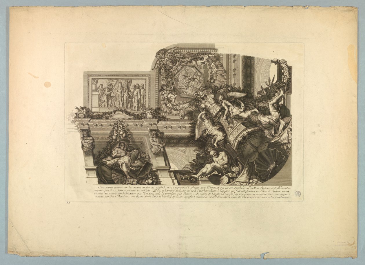 Decorações de Lebrun e Mignard no Palácio de Versalhes de Unknown artist