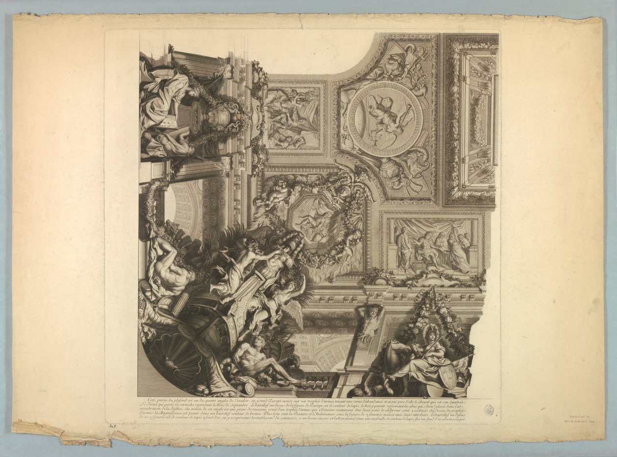 Decorações de Lebrun e Mignard no Palácio de Versalhes de Unknown artist