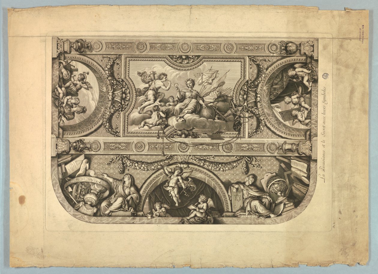 Decorações de Lebrun e Mignard no Palácio de Versalhes de Unknown artist