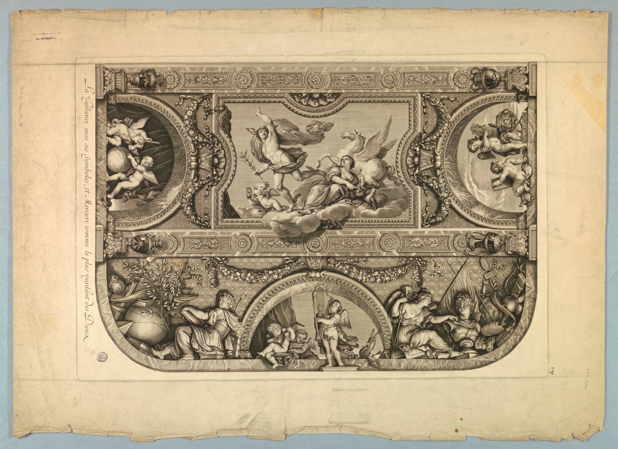 Decorações de LeBrun e Mignard no Palácio de Versalhes de Unknown artist