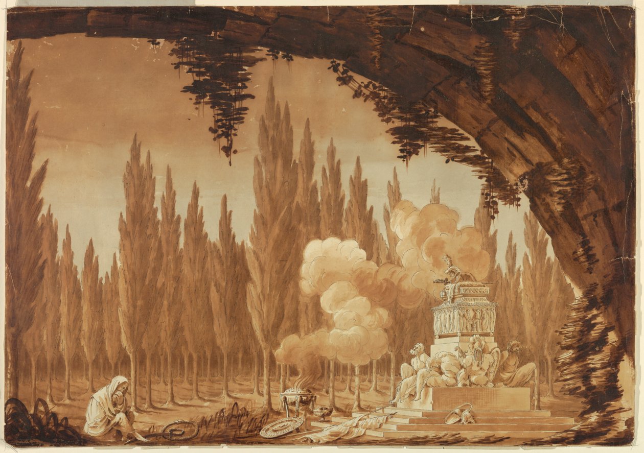 Design para Decoração, Tumba em Madeira de Unknown artist