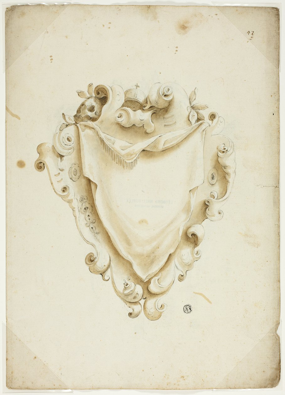 Desenho para o escudo, com orbe de Unknown artist