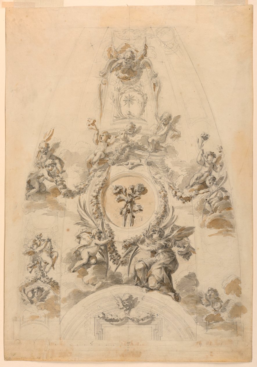 Design para cúpula pintada de Unknown artist