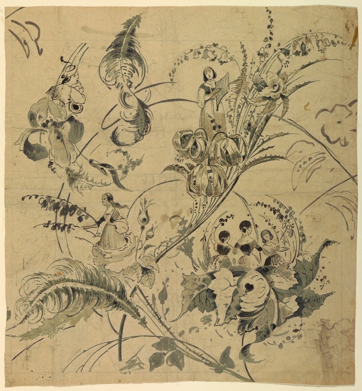 Design para Têxtil ou Papel de Parede de Unknown artist