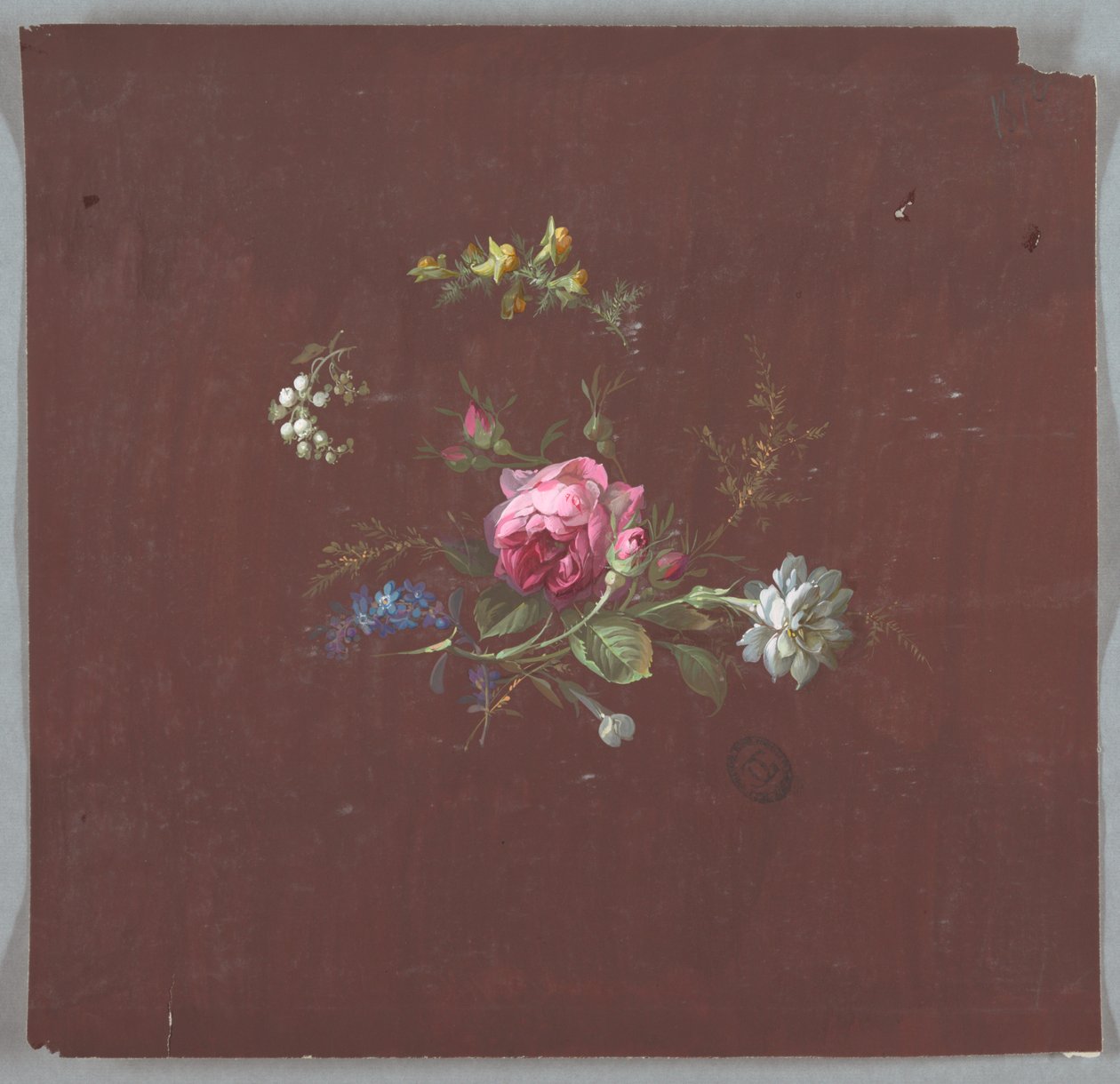 Design para papel de parede e têxteis: flores de Unknown artist