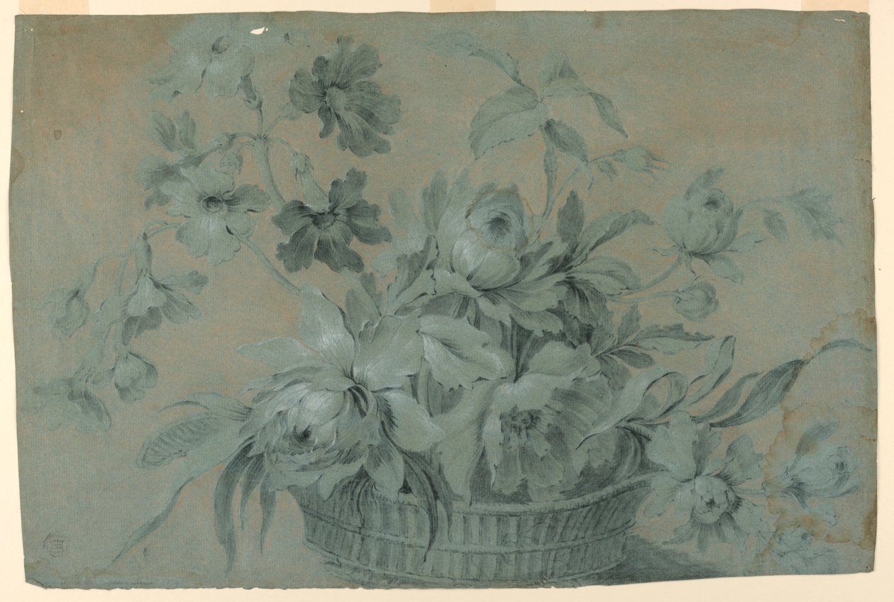 Design para um motivo de cesta de flores de Unknown artist