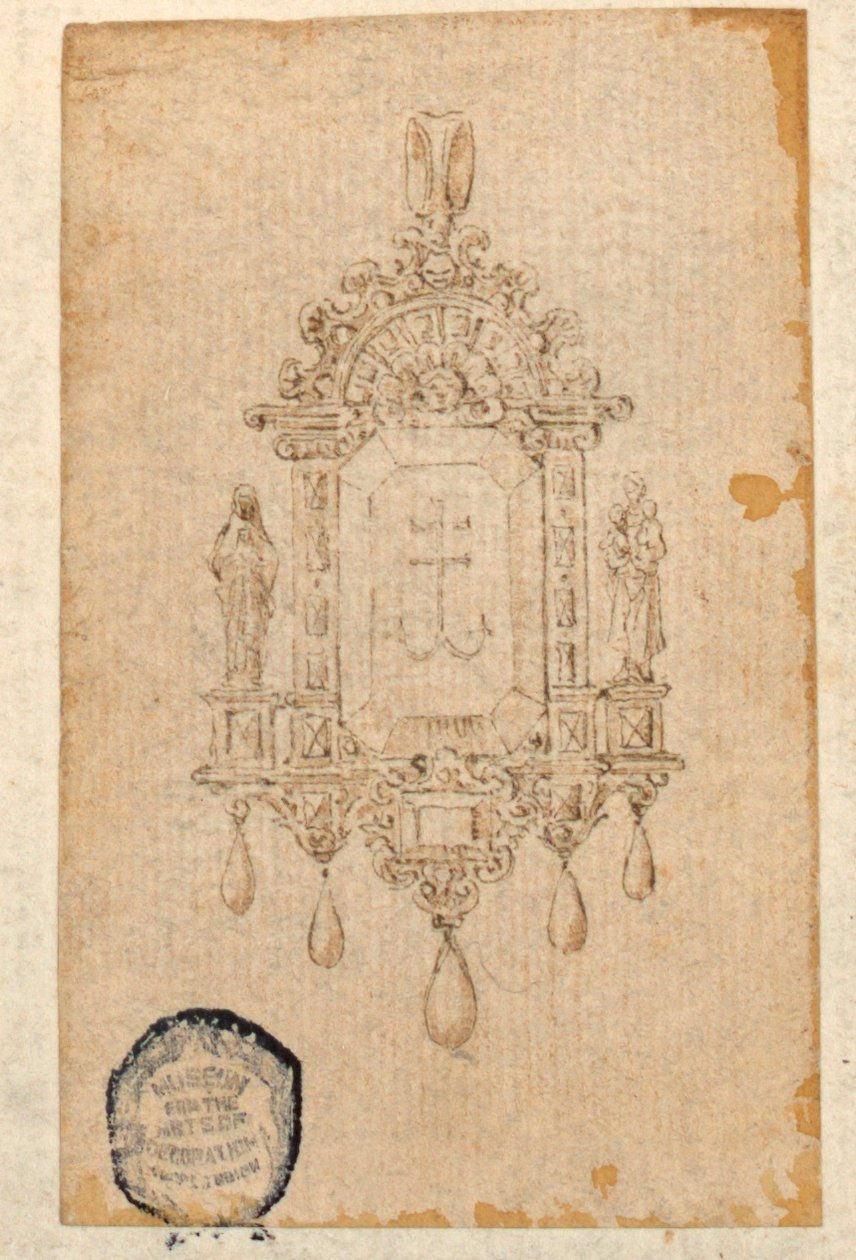 Design para um pingente em forma de nicho de Unknown artist