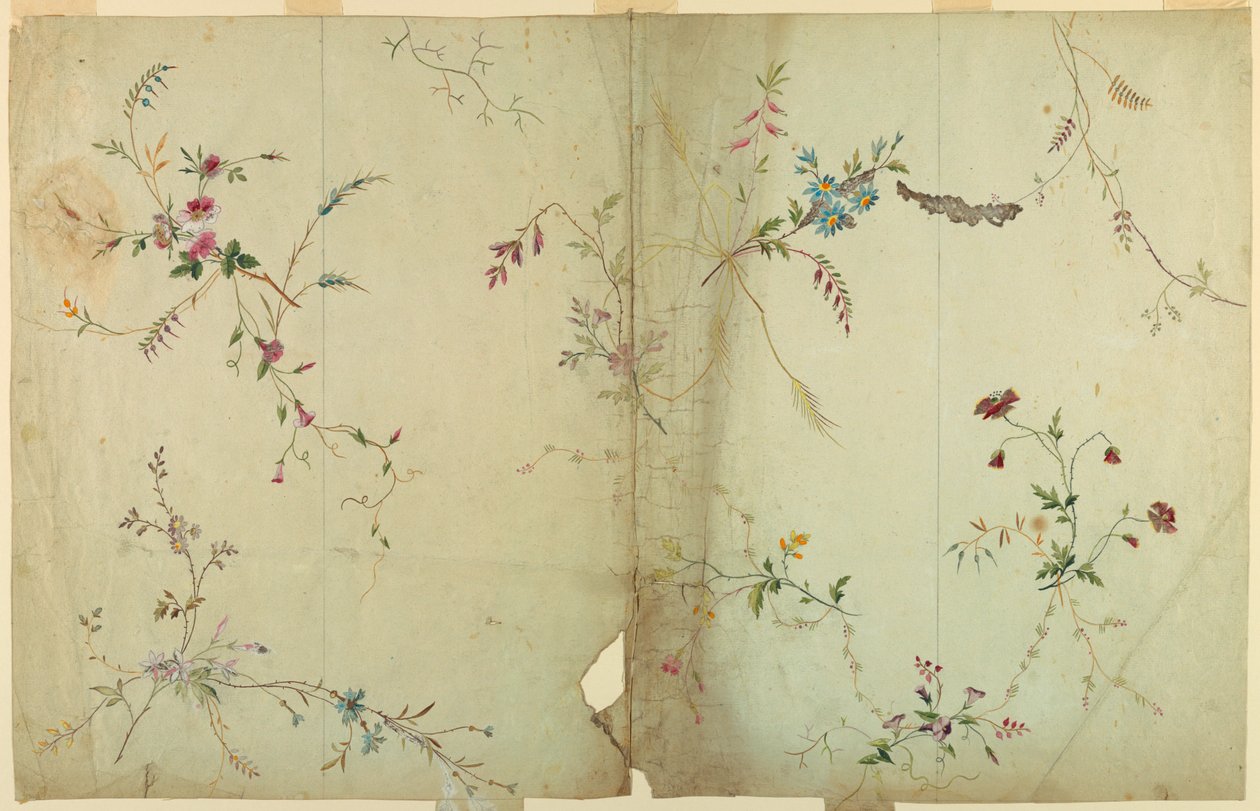 Design para um brocado de seda de Unknown artist