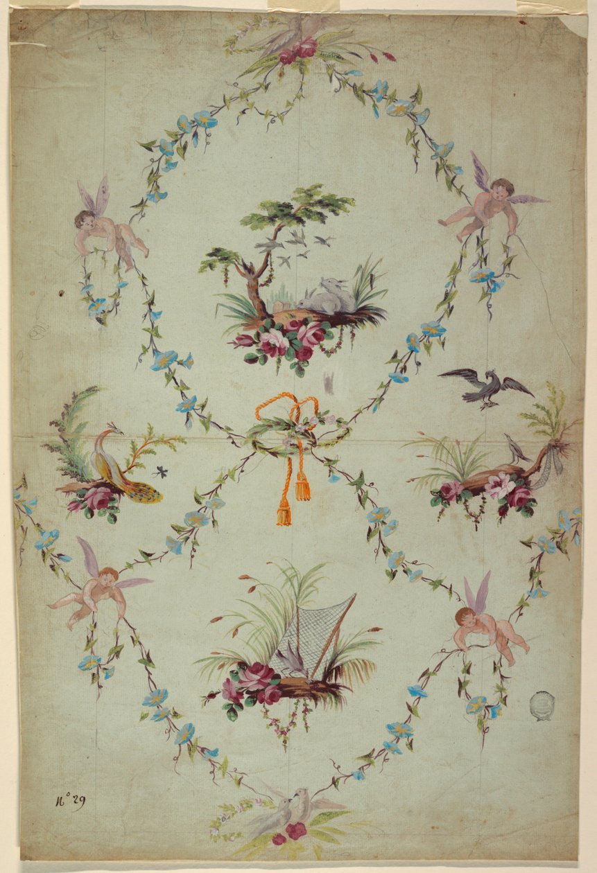 Design para um brocado de seda de Unknown artist