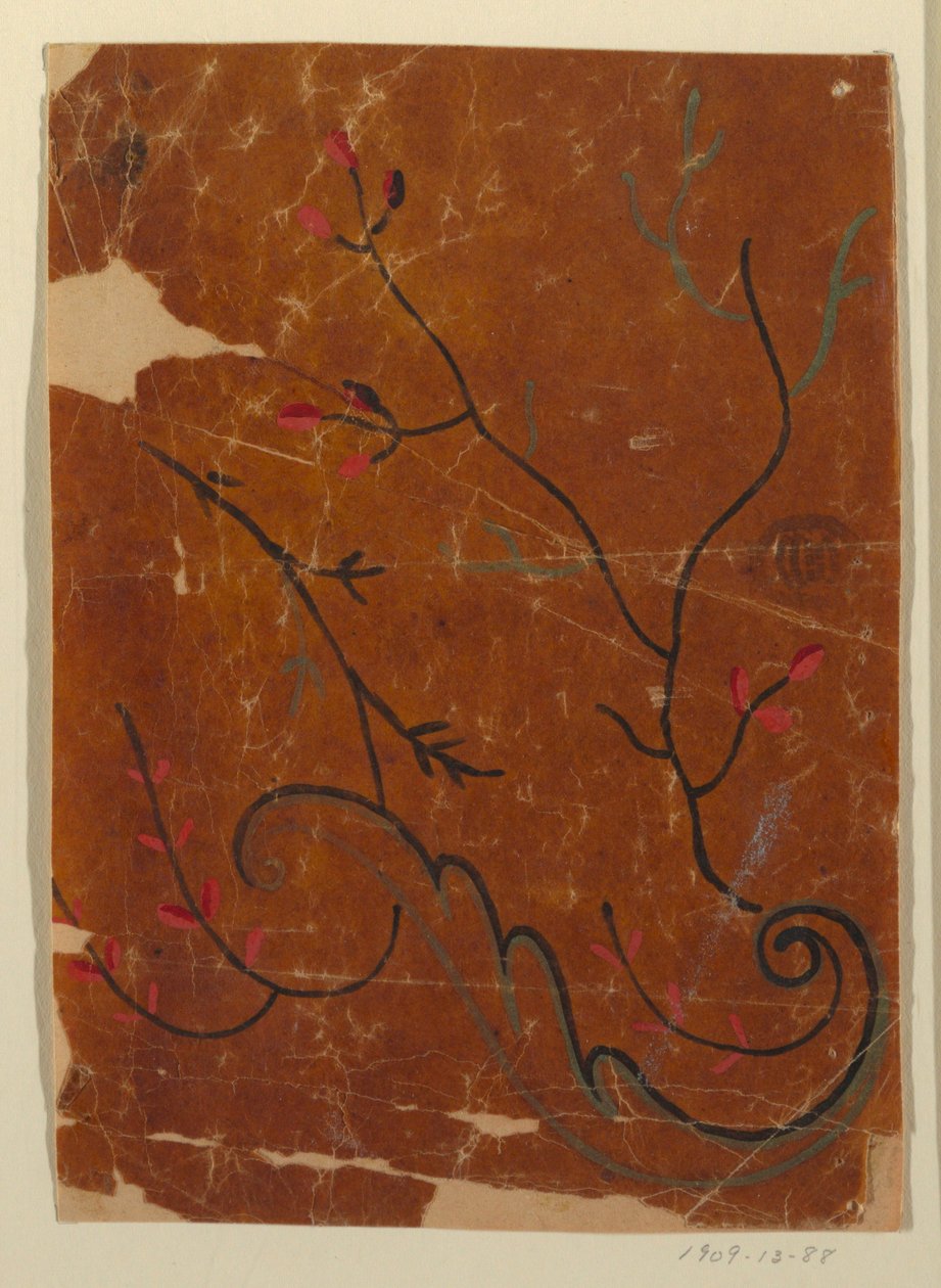 Design para um tecido, fragmento de Unknown artist