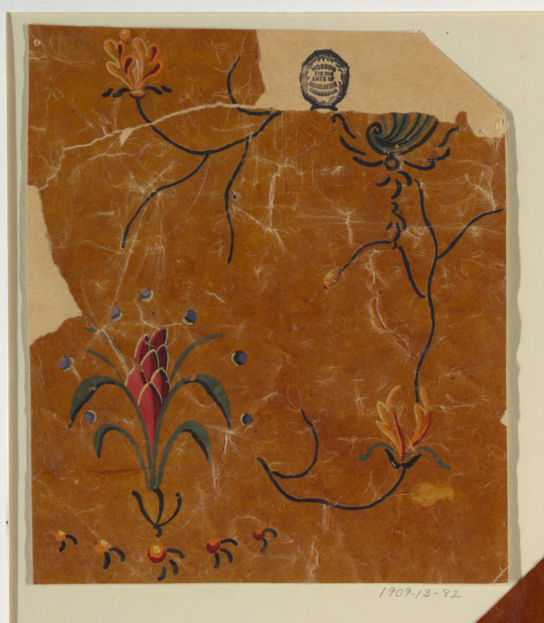 Design para um tecido, fragmento de Unknown artist