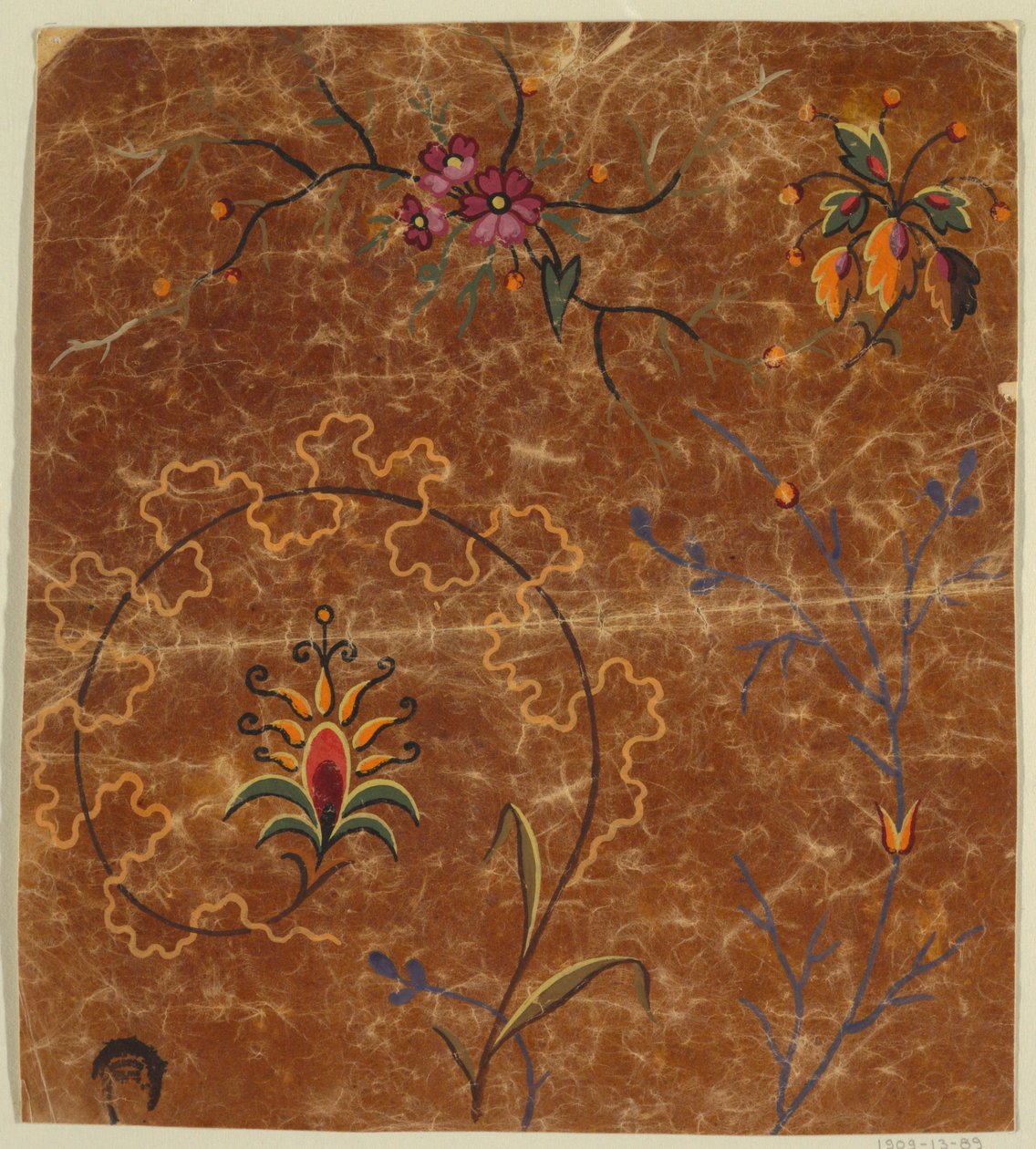 Design para um tecido, fragmento de Unknown artist