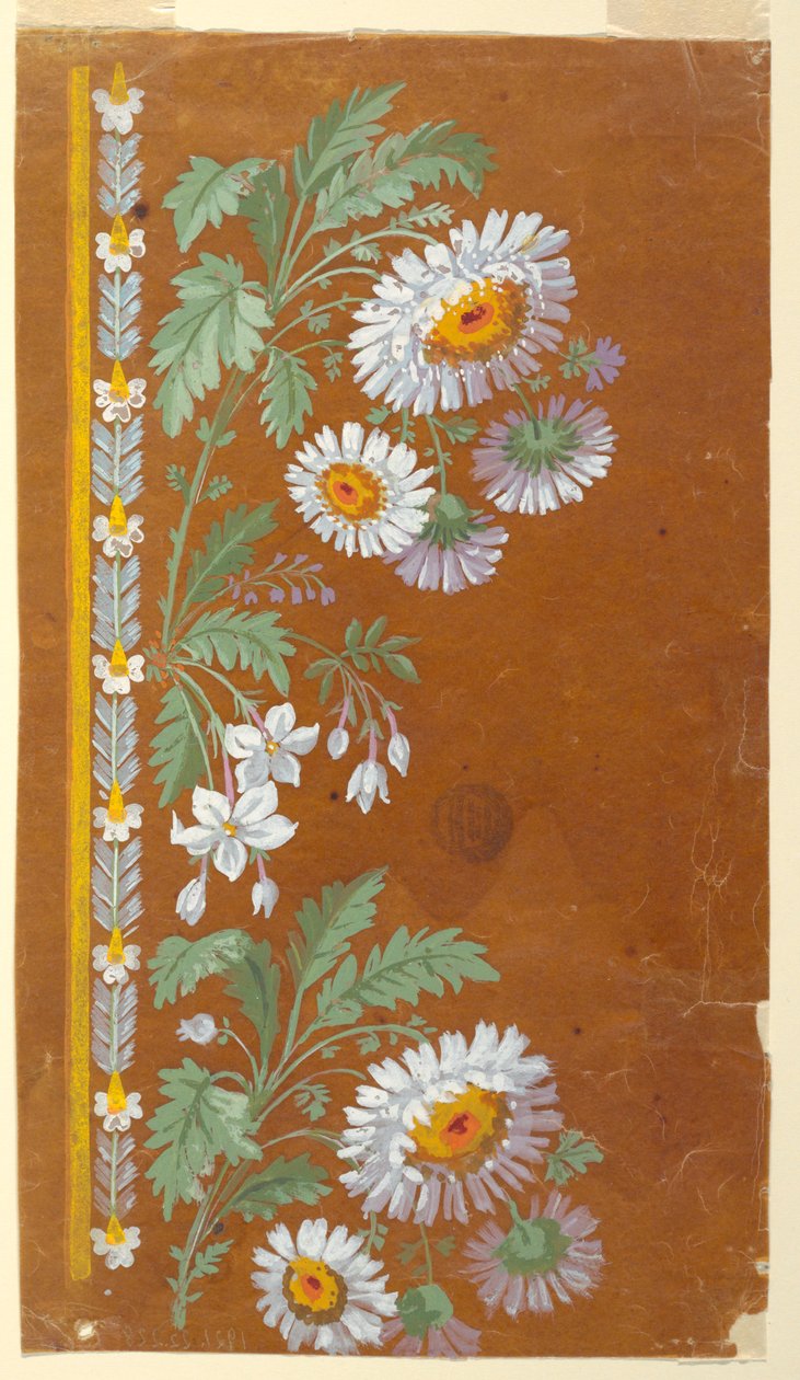 Design para uma borda de bordado de Unknown artist