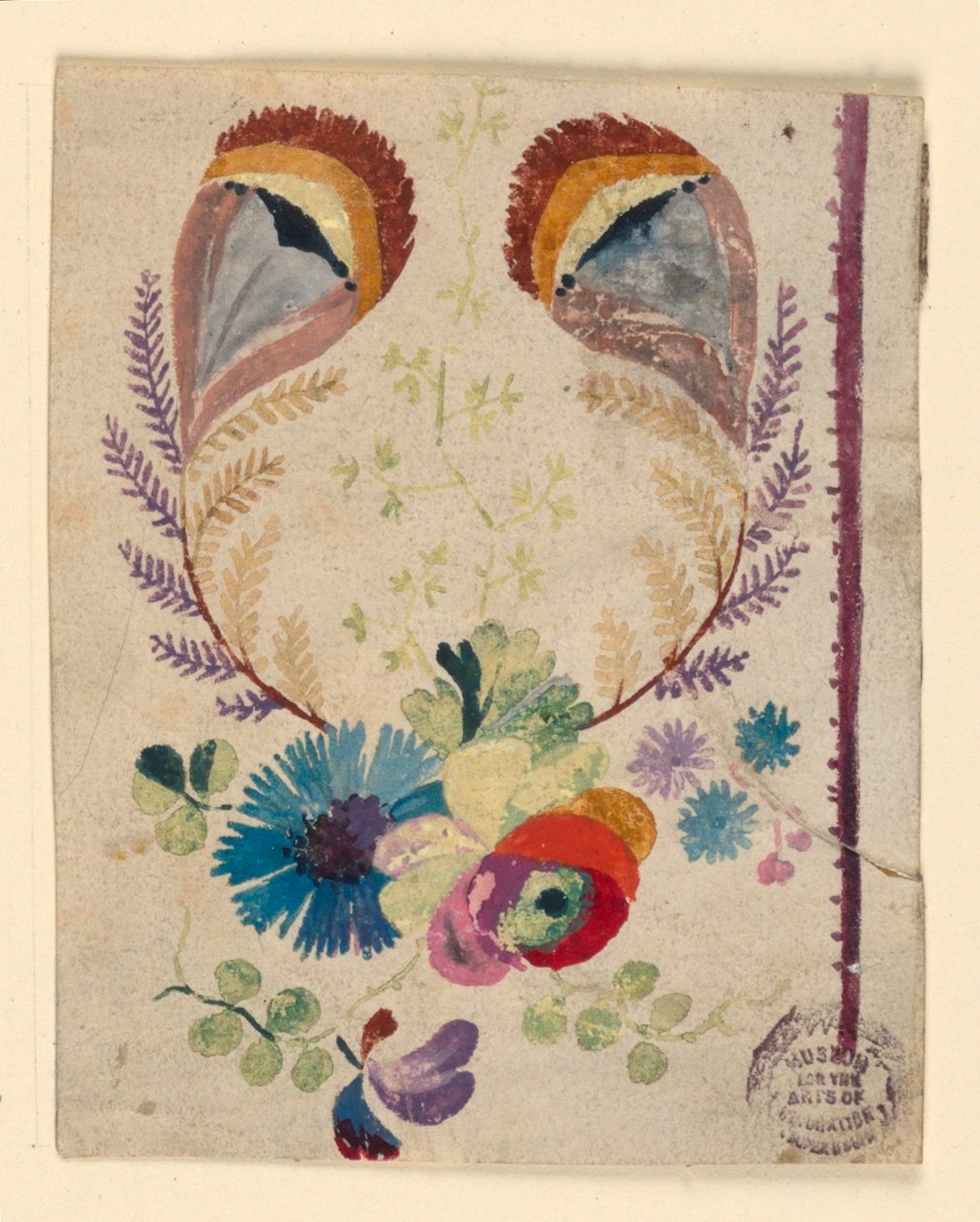 Design para um motivo de borda de bordado de Unknown artist