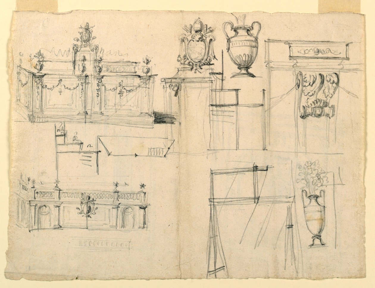 Projetos para vasos e arquitetura de Unknown artist