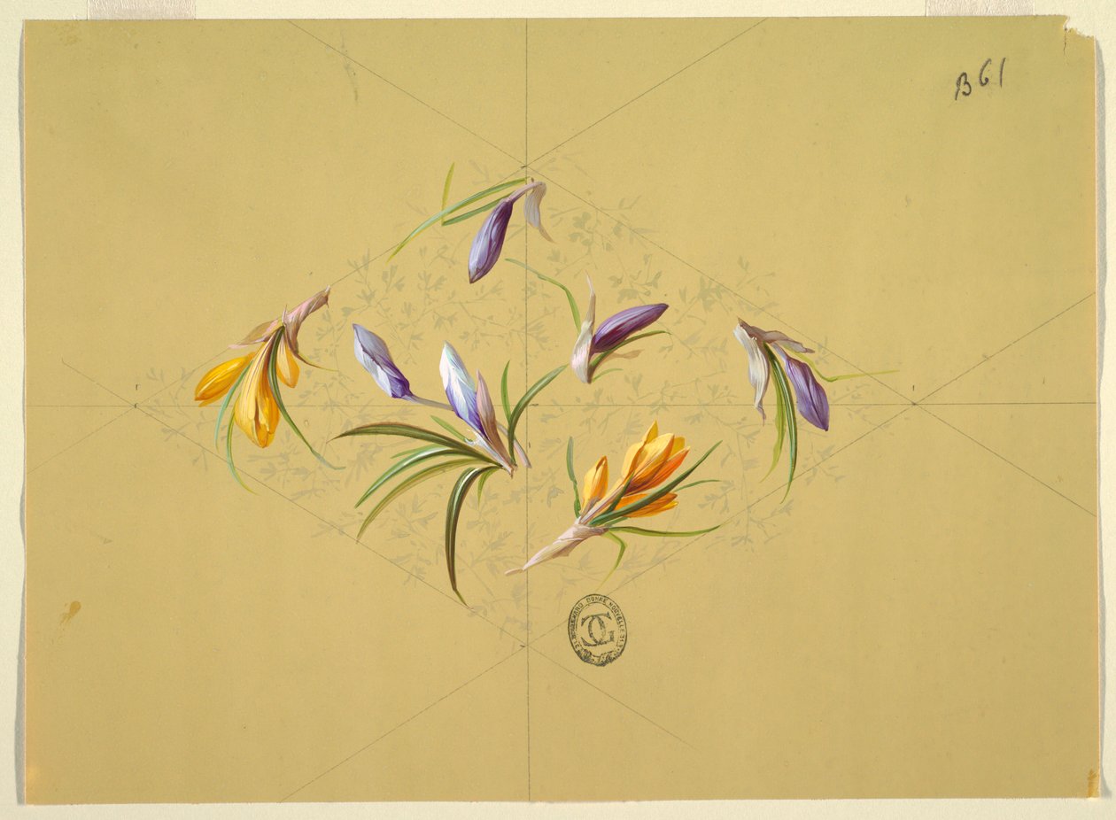 Designs para papel de parede e têxteis: flores de Unknown artist