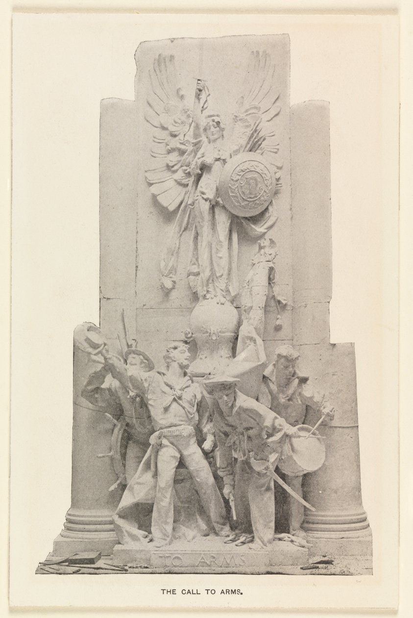 Detalhe da estátua Call to Arms no Dewey Arch de Unknown artist