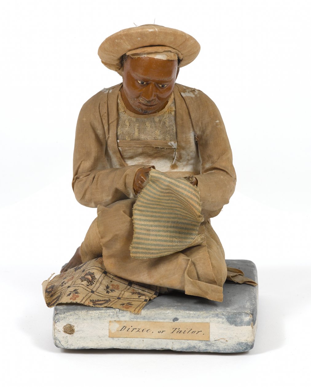 Dirzee, ou alfaiate, figura de terracota, Índia, c.1880 (estatuetas) de Unknown artist