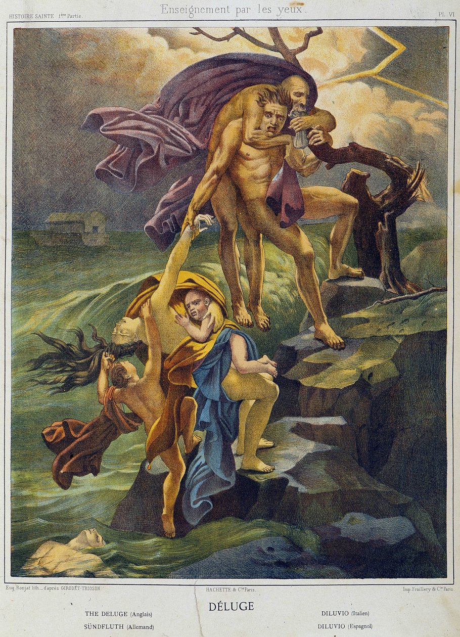 Déluge - em "Histoire Sainte", ed. Hachette de Unknown artist