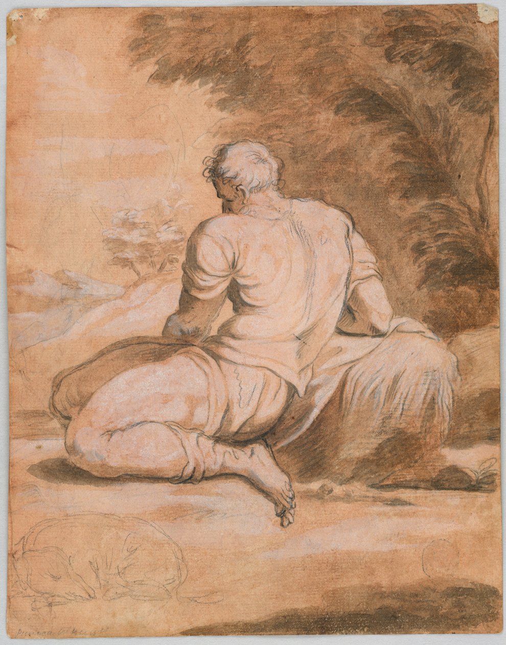 Estudo de desenho: Narciso (?) de Unknown artist