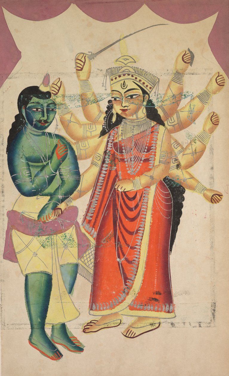 Durga (em direção) de Unknown artist