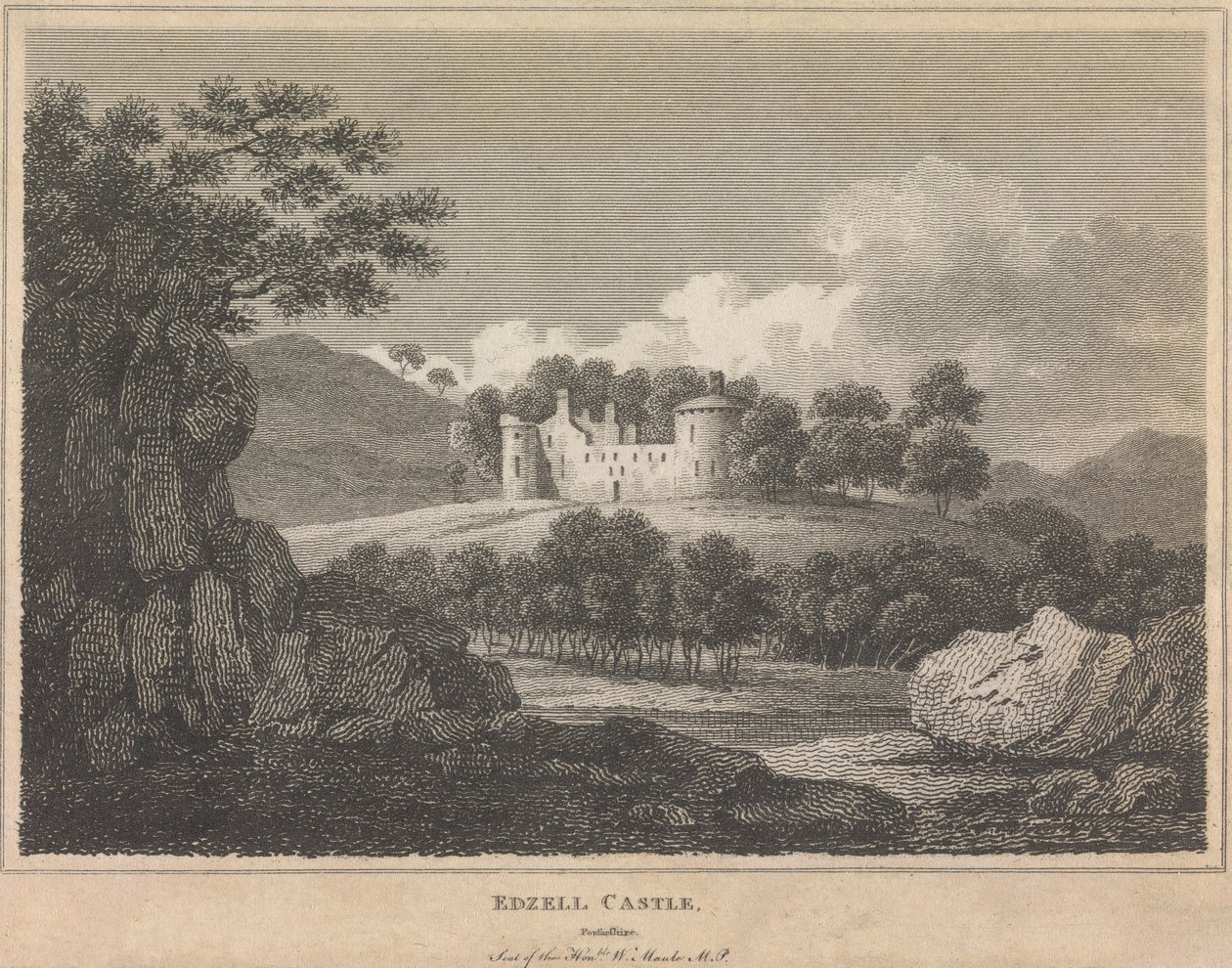 Edzell Castle, [Forfarshire?]; página 101 (Volume Um) de Unknown artist