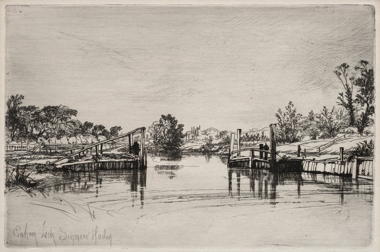 Egham Lock de Unknown artist