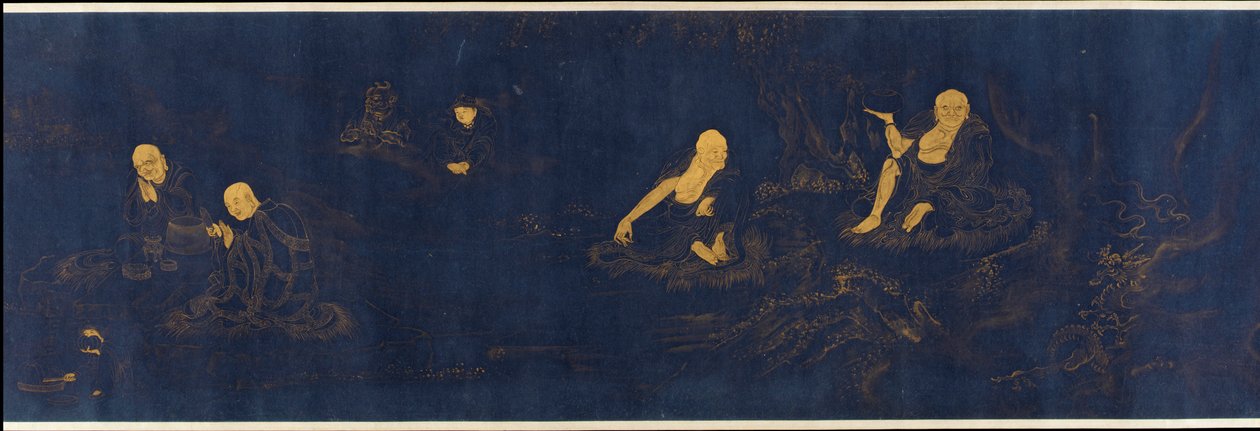 Dezoito <em>Luohans</em> de Unknown artist