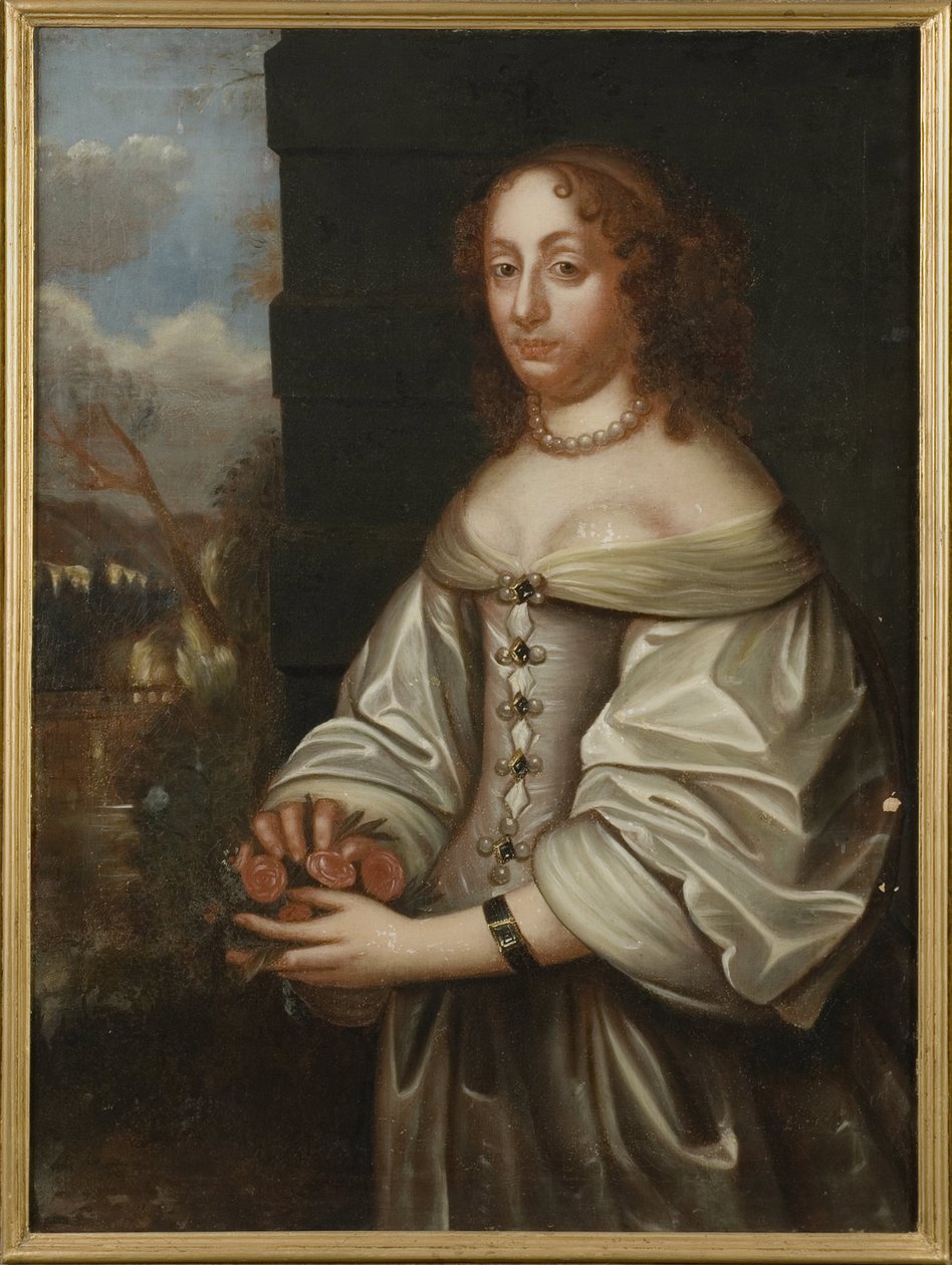Eleonore Catherine de Deux Ponts Cleebourg, princesse de Suede et landgravine de Hesse Eschwege - Retrato da Condessa Palatine Eleonora Catherine de Zweibruecken (1626-1692), Landgravine de Hesse-Eschwege, Anónima . Óleo sobre tela. Dimensão : 105x77 cm. de Unknown artist
