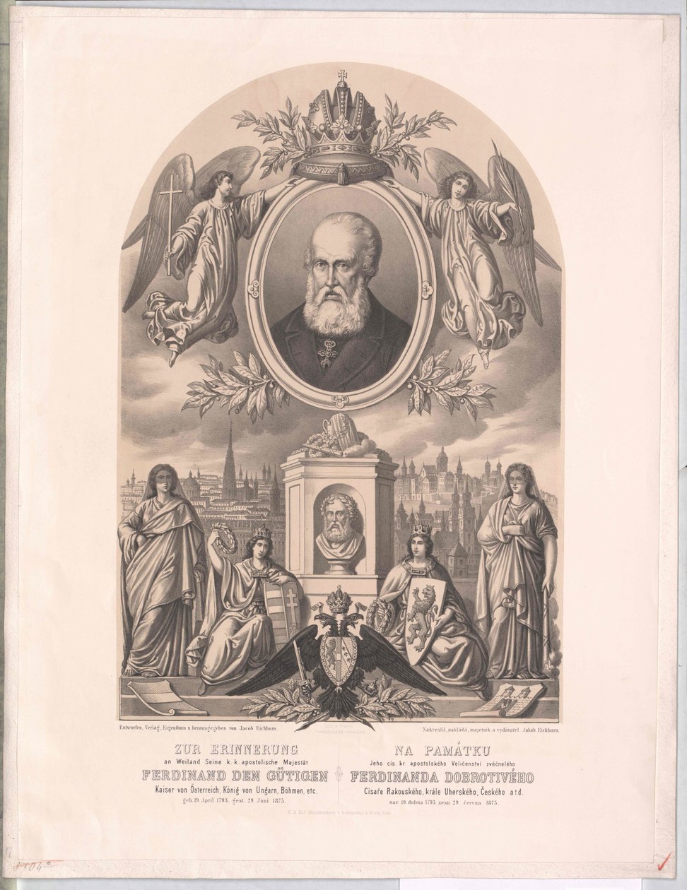 Imperador da Áustria Ferdinando I (impressão) de Unknown artist