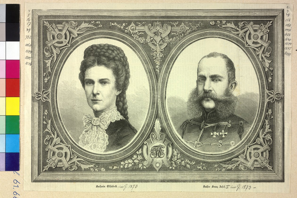Imperador da Áustria e Elisabeth Franz Joseph I de Unknown artist